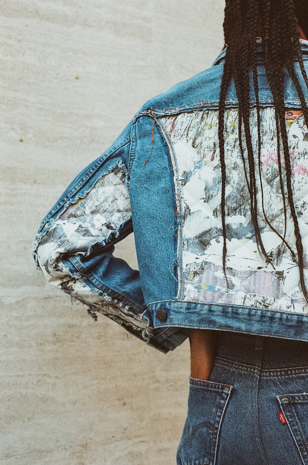 RE/DONE CROPPED DENIM JACKET