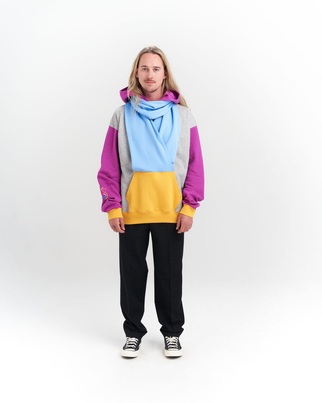 SCARF HOODIE MULTICOLOR