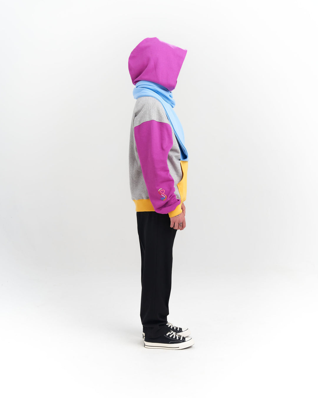 SCARF HOODIE MULTICOLOR